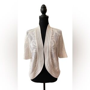 Faded Glory: White Open-Front Women's Cardigan Sweater